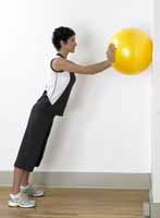 Exercise Ball Push Up on Wall