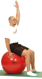 Exercise Ball Sitting Shoulder Flexion