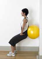 Exercise Ball Wall Squat