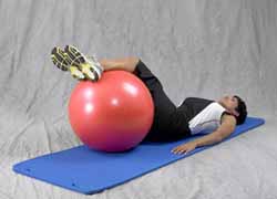 Exercise Ball lower Trunk Rotation